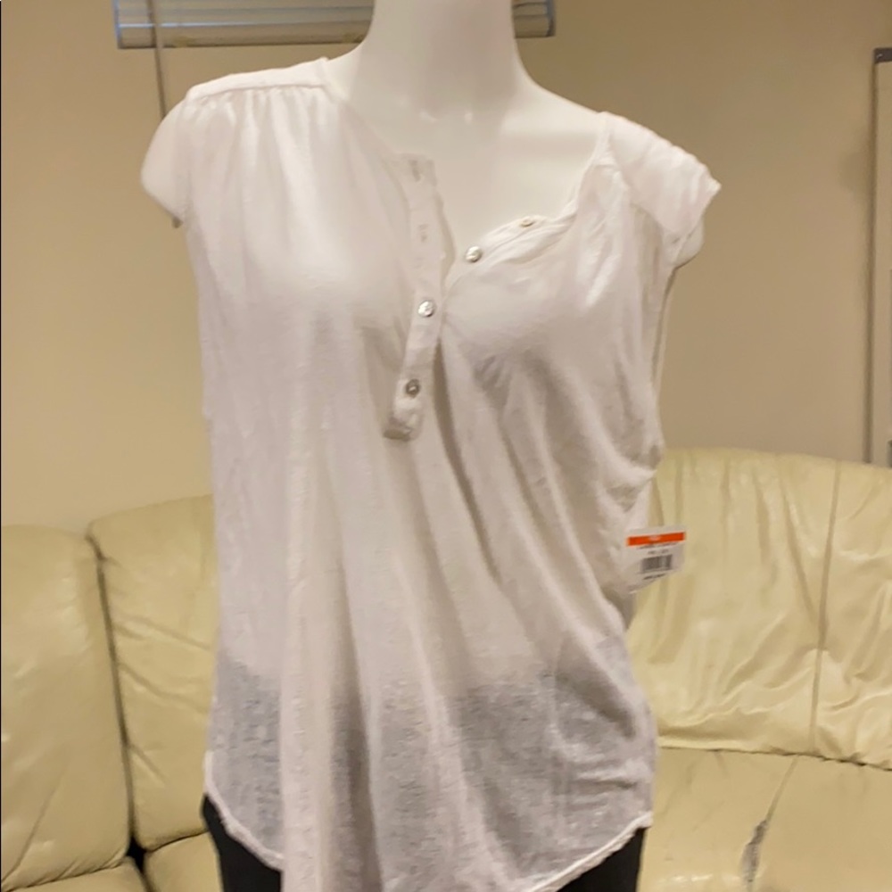 Velvet White Linen top